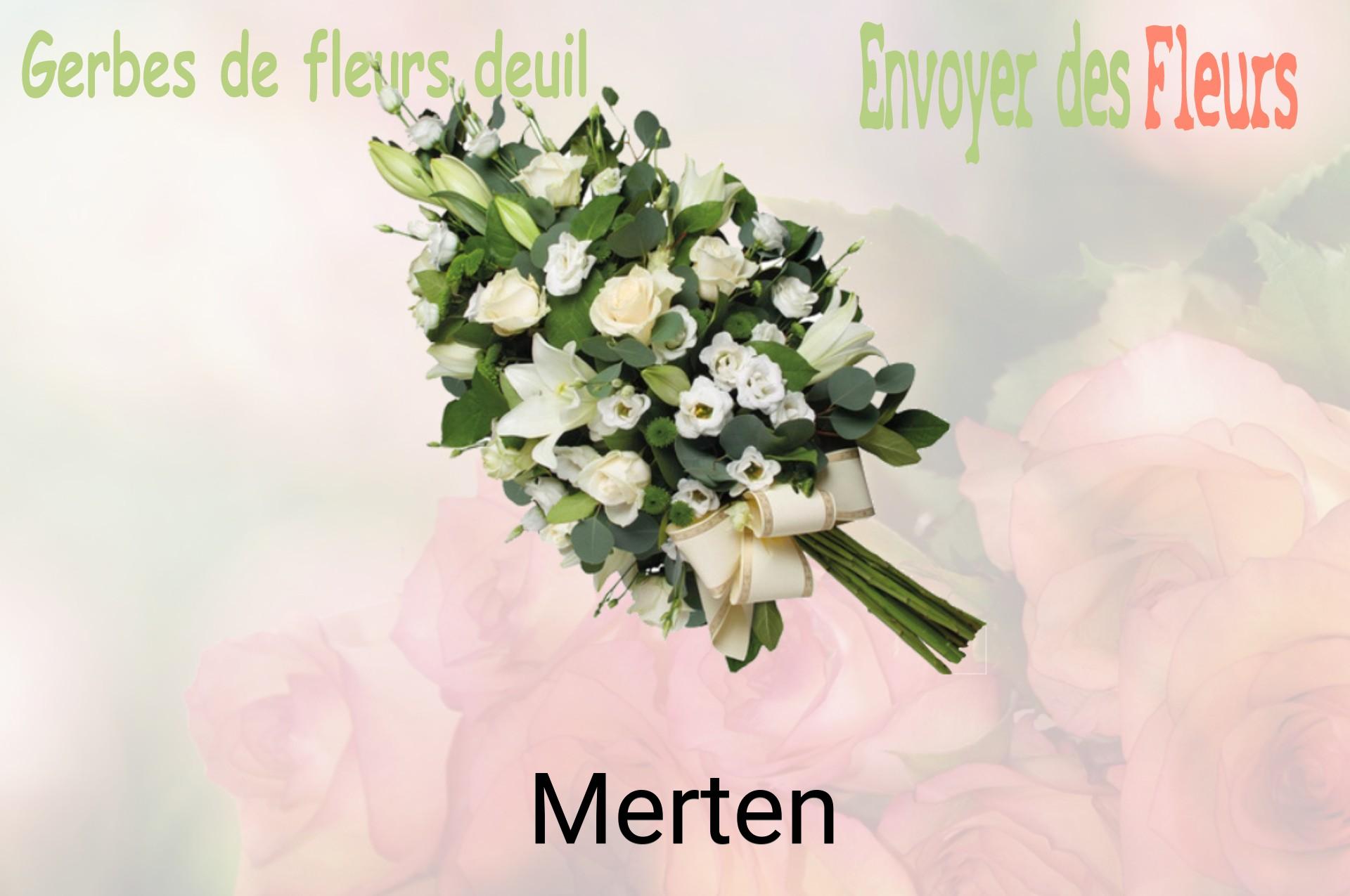 Gerbe de fleurs de deuil livrée à Merten